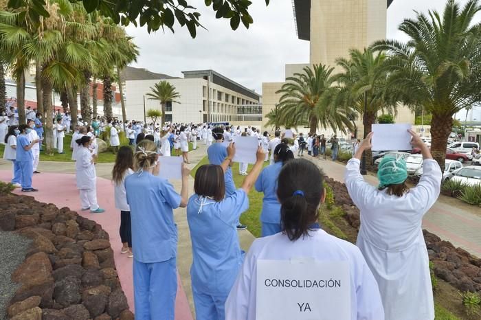 Manifestación de médicos temporales.