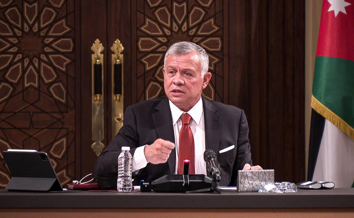 El rey Abdalá de Jordania, durante un discurso ante el Parlamento. El rey Abdalá de Jordania, durante un discurso ante el Parlamento.