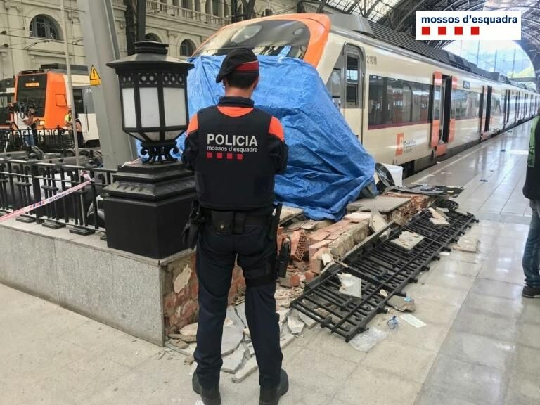 Accident de tren a l'Estació de França