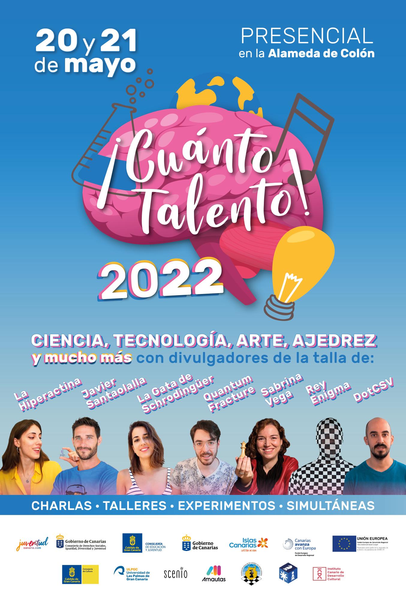 Las Palmas de Gran Canaria acoge el evento ¡Cuánto talento! con divulgadores que acercarán sus disciplinas a los jóvenes canarios