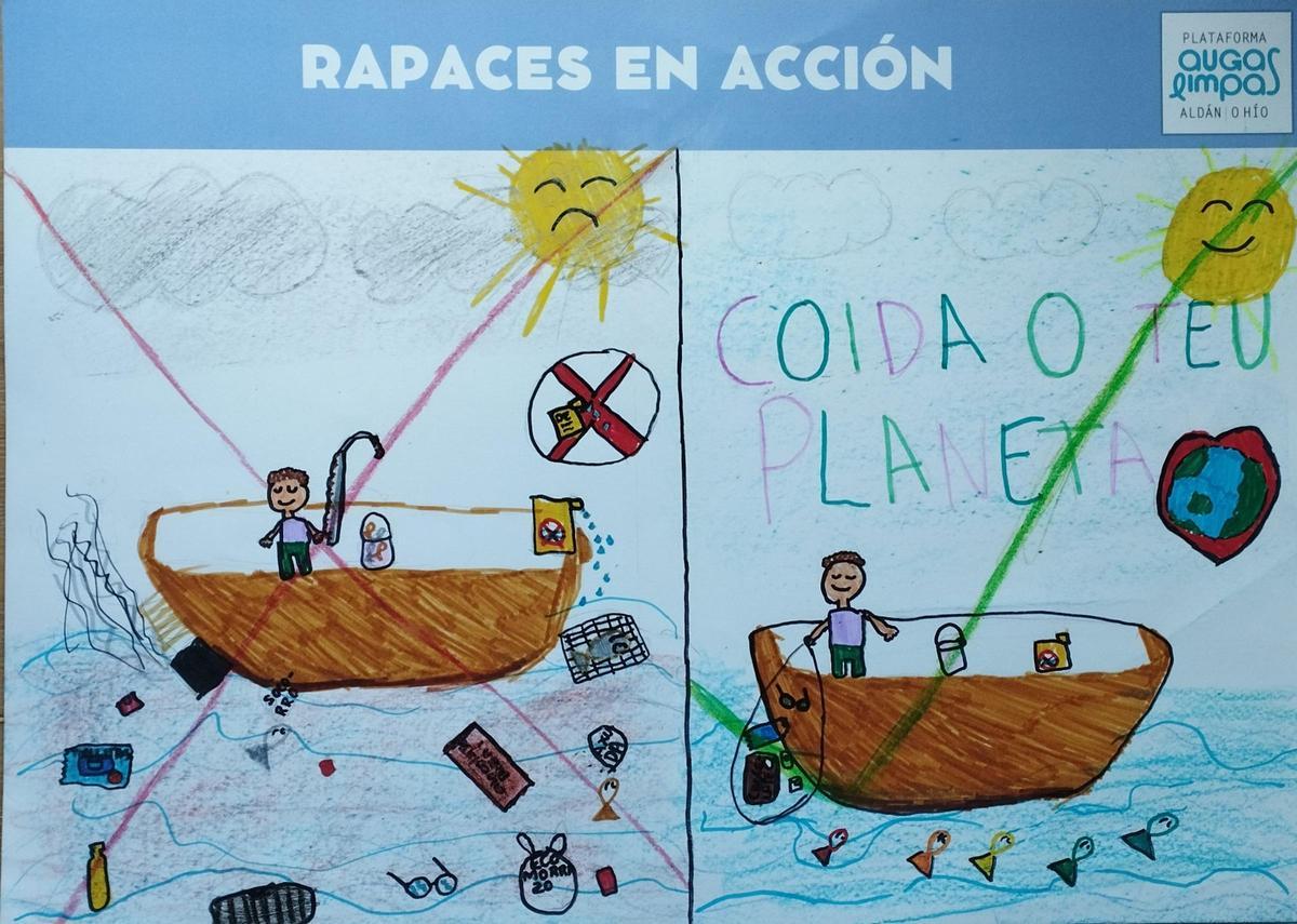 "Rapaces en acción", con los colegios de Aldán y O Hío para salvar la ría "Rapaces en acción", con los colegios de Aldán y O Hío para salvar la ría