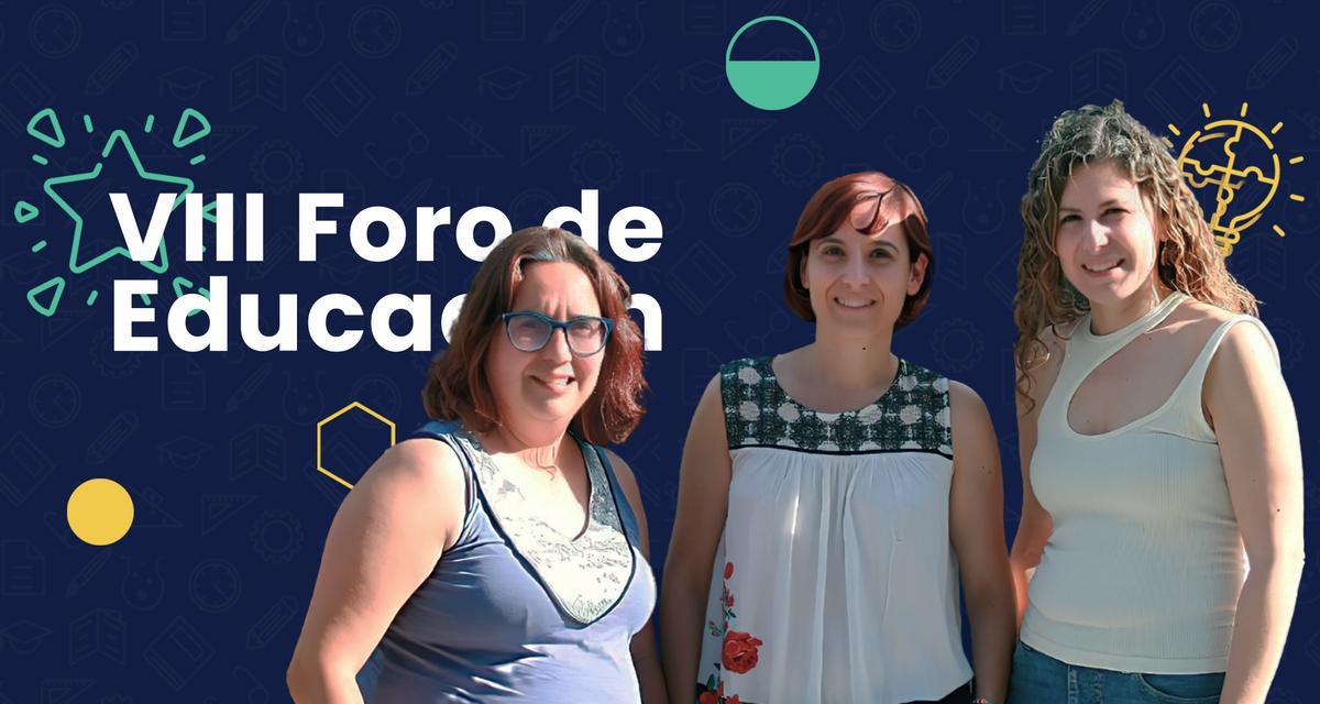 Paula Carreiro Prieto, Rita Reza Losada y María del Carmen Mora Domínguez (presidenta, vicepresidenta y tesorera de AGAMPI), ponentes en el IX Foro de Educacion