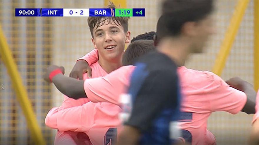 Nico, el hijo de Fran, se luce en la Youth League con un golazo