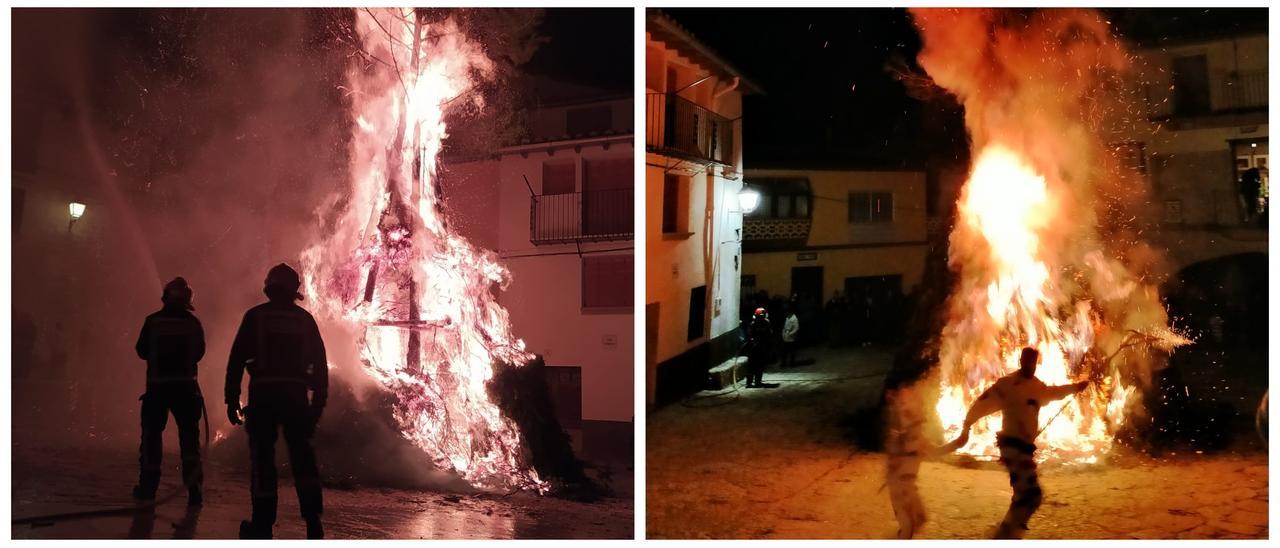 La hoguera de Sant Antoni pasó de enero a octubre para no faltar a la tradición en la Todolella.