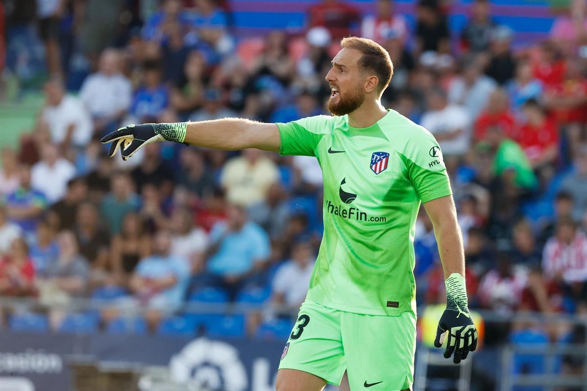 Jan Oblak durante un partido del Altético de Madrid esta temporada.