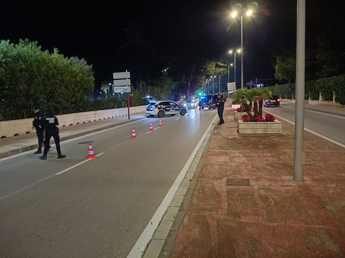 Uno de los controles realizados por la Policía Local