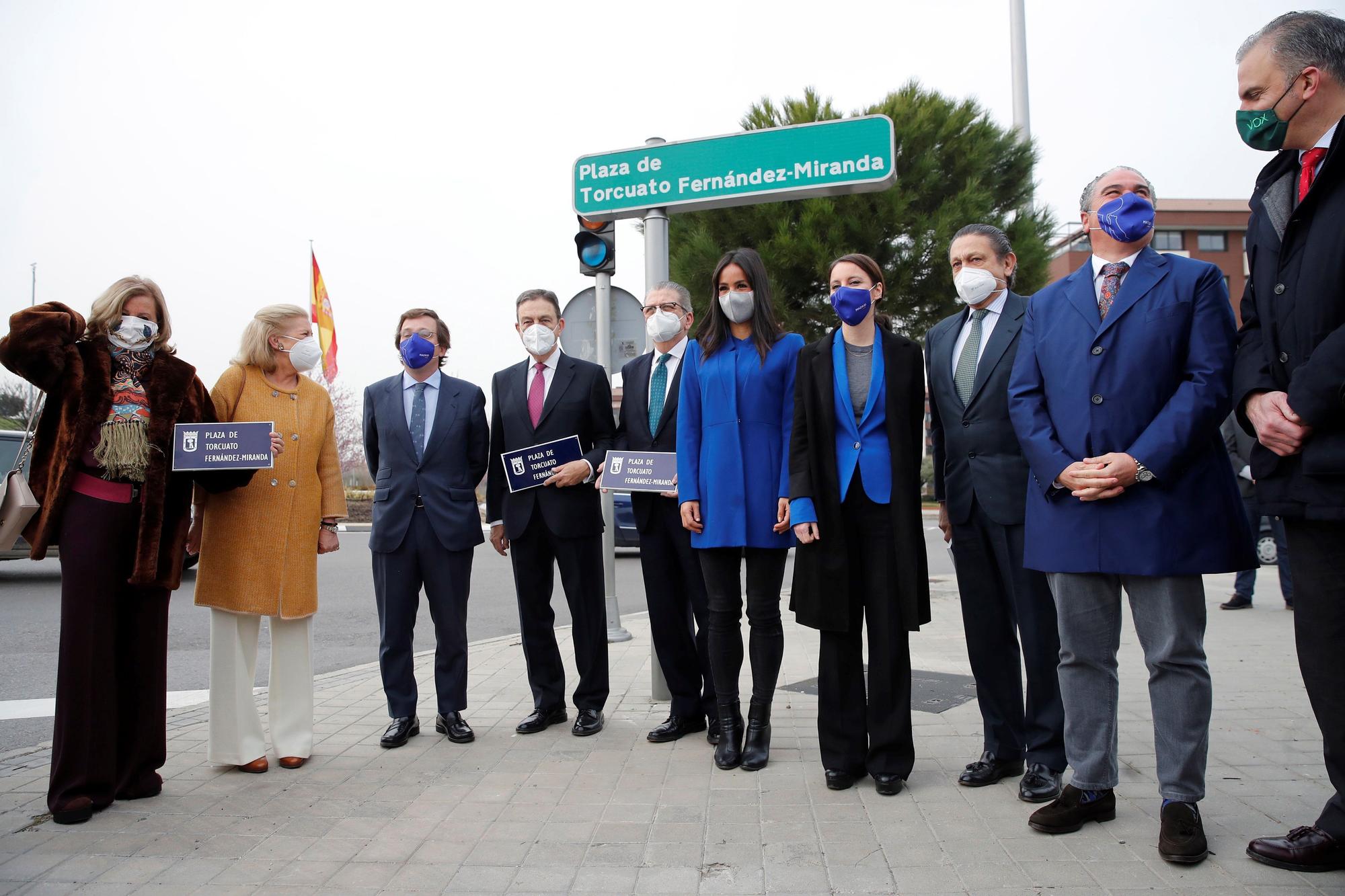 Homenaje en Madrid a Torcuato Fernández-Miranda con la concesión de una plaza en Fuencarral