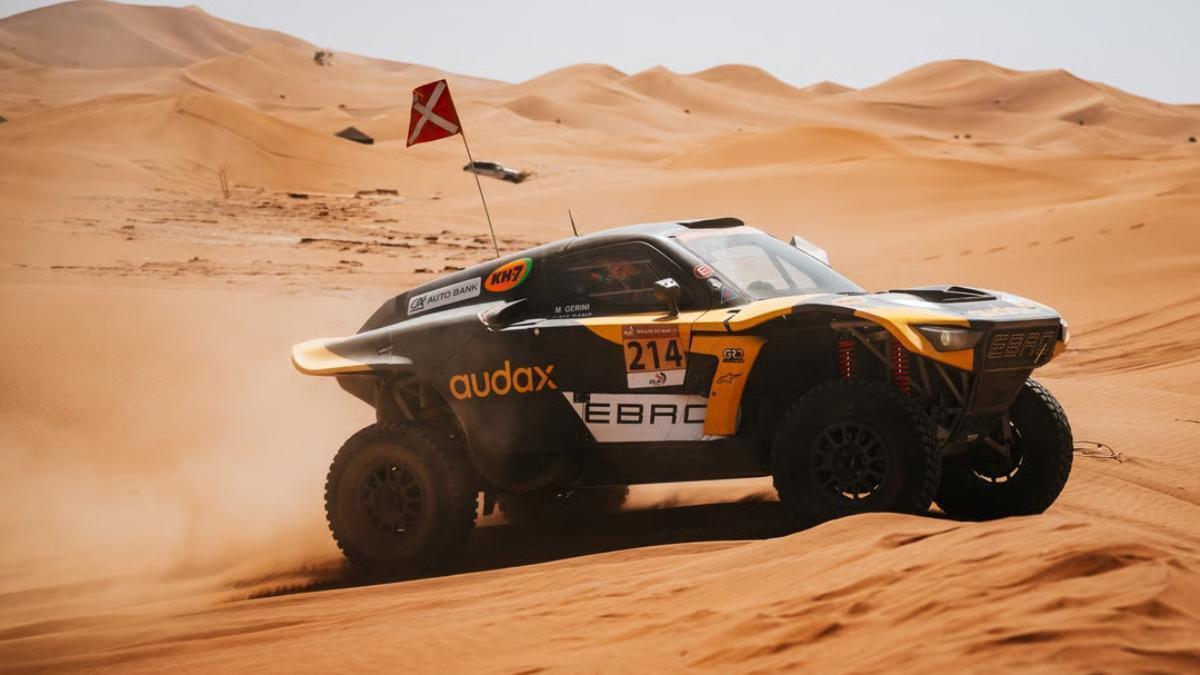 Laia Sanz y Maurizio Gerini sufrieron un problema técnico en la tercera etapa del Rally de Marruecos