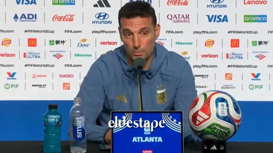 Scaloni: "Con Messi se me pone la piel de gallina"