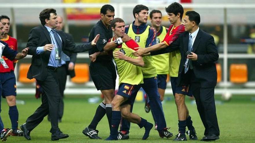 La selección española cayó en los cuartos de final del Mundial de Corea-Japón 2002.