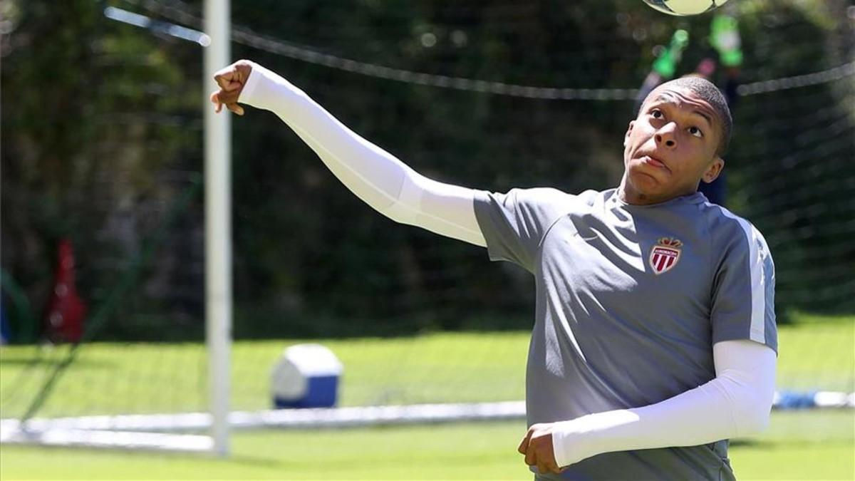 Mbappé, preparando el duelo de Champions de este martes ante la Juventus