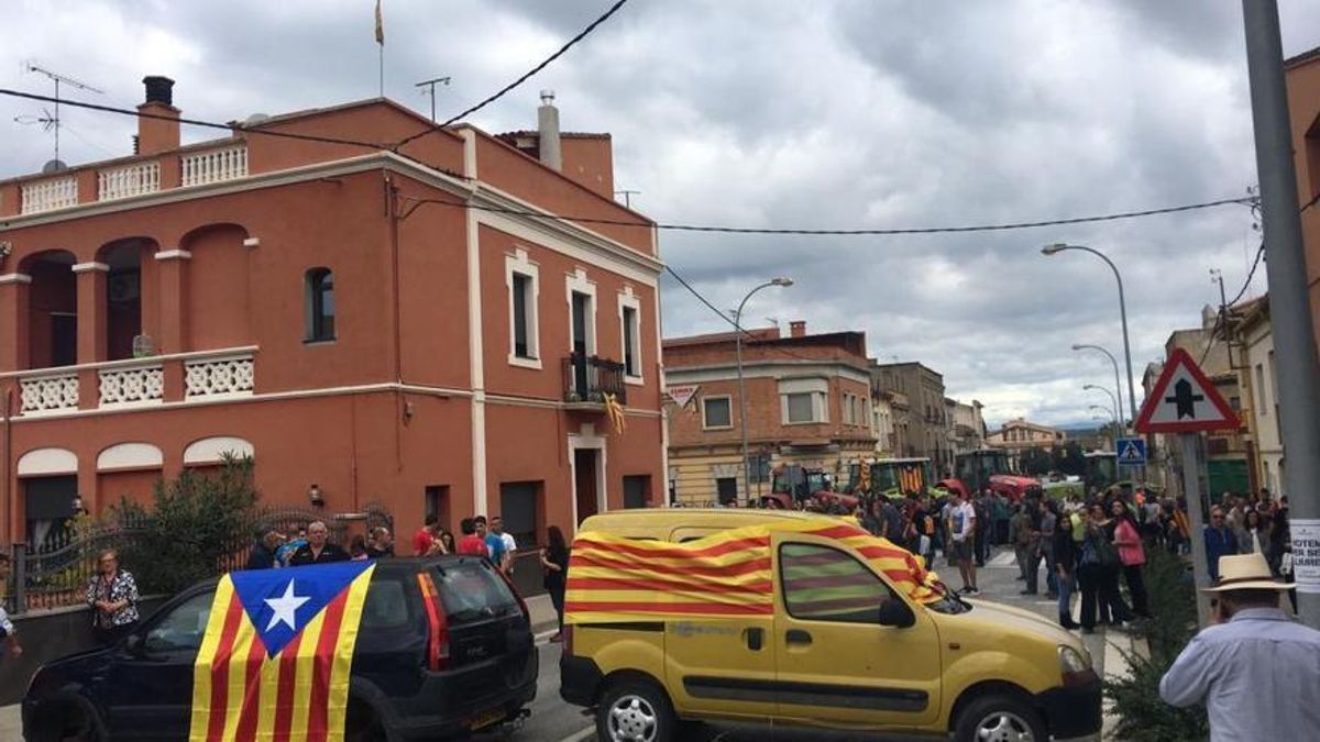 Manifestació independentista a Bàscara el 3 d'octubre del 2017 a Bàscara.