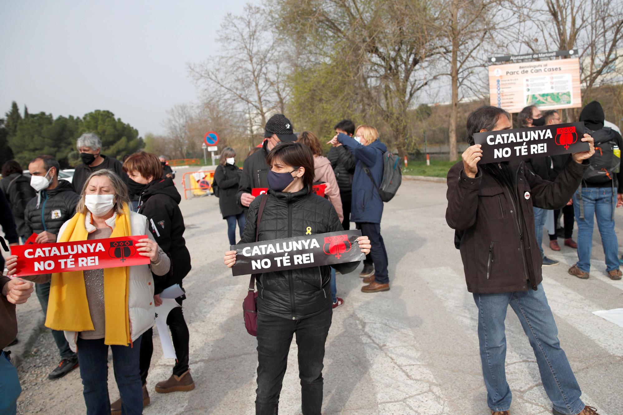 Protestas en Cataluña durante la visita del Rey y Sánchez a la planta de Seat en Martorell