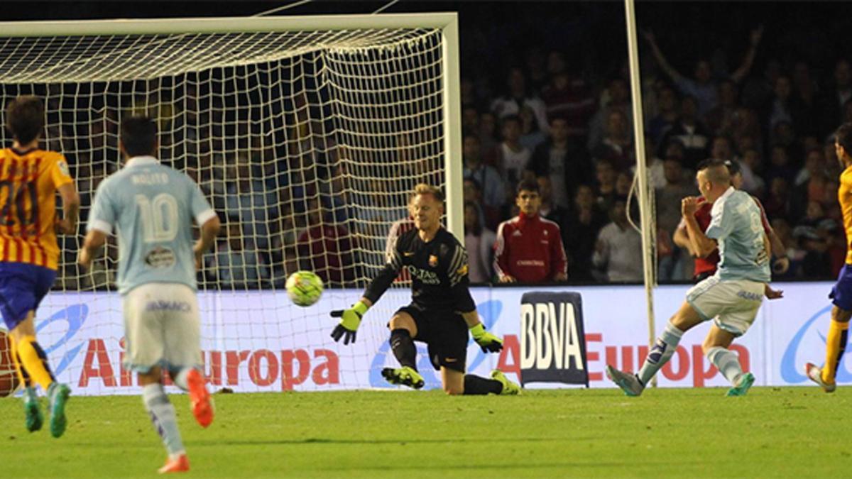 Ter Stegen recibió cuatro goles el año pasado en Balaídos