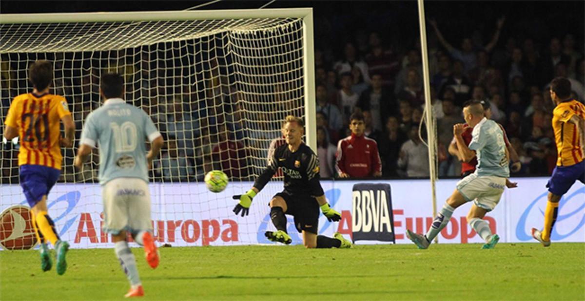 Ter Stegen recibió cuatro goles el año pasado en Balaídos