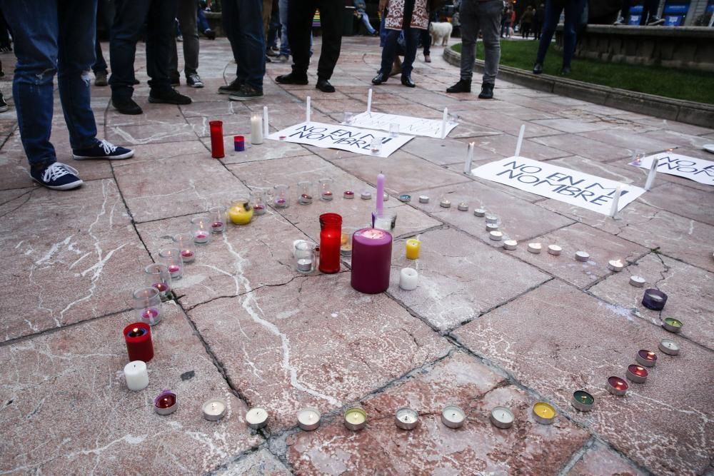 Manifestación en Oviedo de solidaridad con Cataluña