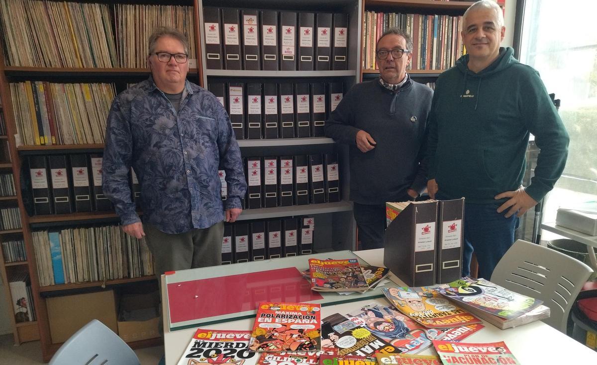 Kristian Lutaud, Chus San Pedro y el bibliotecario Paco Catalá