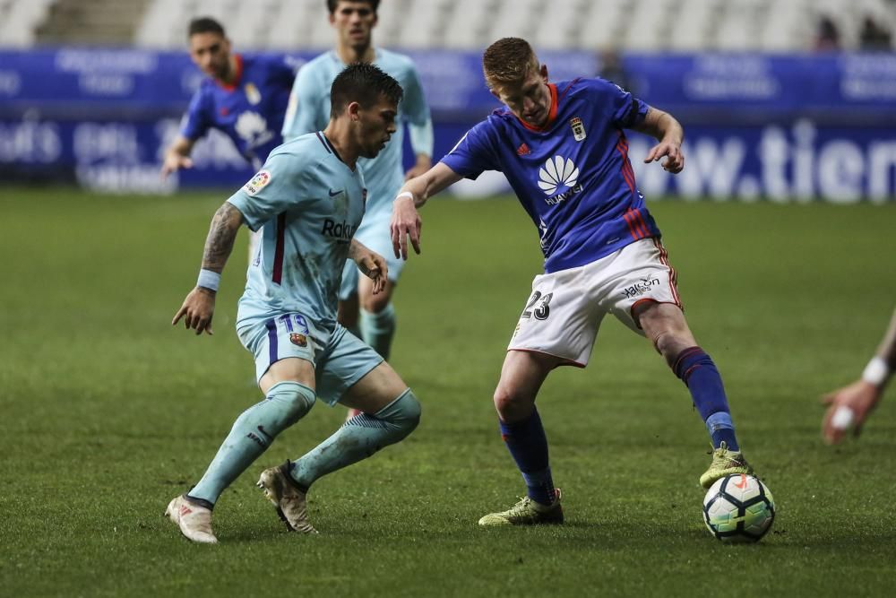 El partido entre el Real Oviedo y el Barcelona B, en imágenes