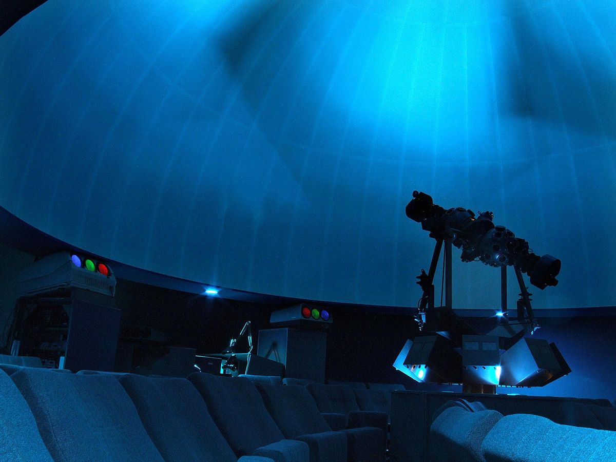 The dome on which the image is projected gives an immersive experience