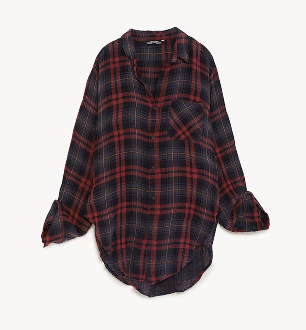 20 camisas de Zara: camisa oversize de cuadros