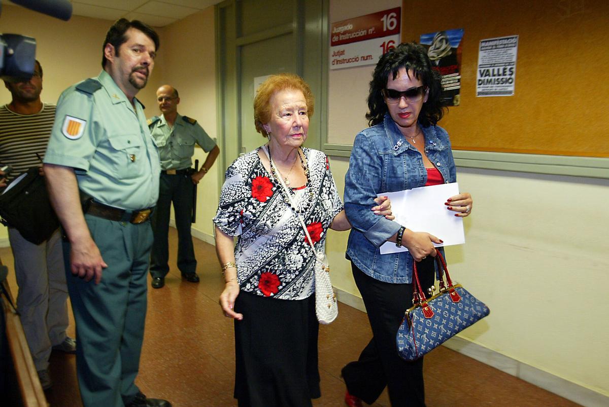 Dolores Cegarra, una de las víctimas que logró sobrevivir a los ataques de Remedios Sánchez, durante su declaración en el Juzgado de Instrucción número 16 de Barcelona, el 7 de septiembre de 2006.