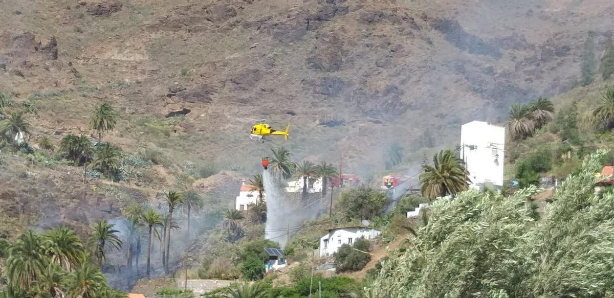 Incendio forestal en Fataga Incendio forestal en Fataga