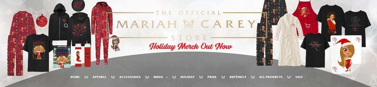 Así es la tienda oficial de Mariah Carey, repleta de productos navideños.