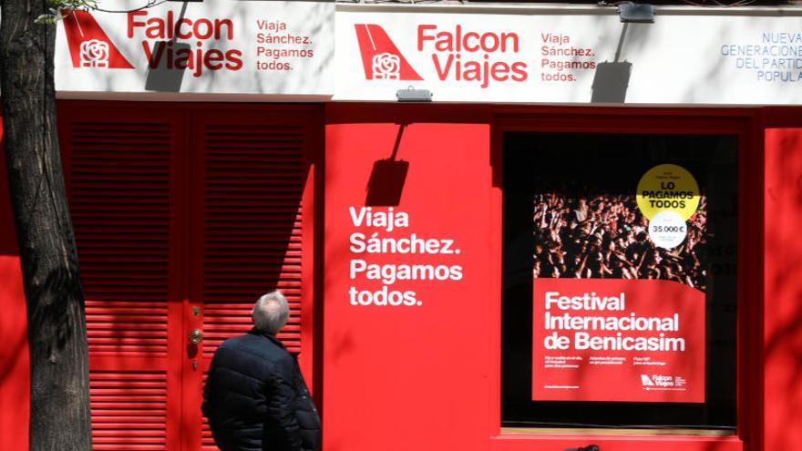 El PP cierra la agencia &quot;Falcon Viajes&quot; y la web de la campaña