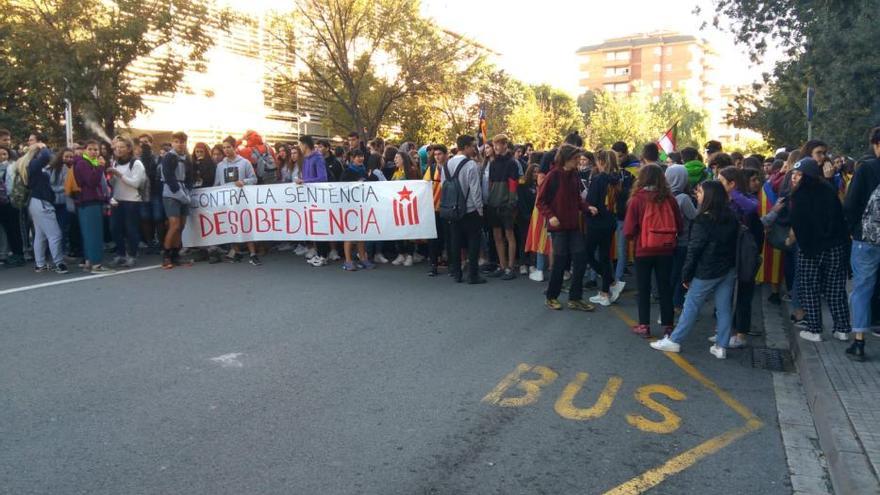 Els estudiants comencen tres dies de vaga a Manresa amb un nou tall de l&#039;eix Transversal i la C-55