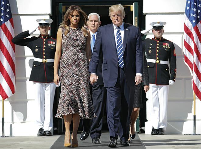 Donald Trump y Melania Trump en la Casa Blanca