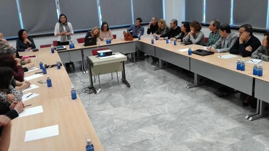 La consejera Encarna Guillén presidió la reunión con los responsables de los principales servicios clínicos y de laboratorio.