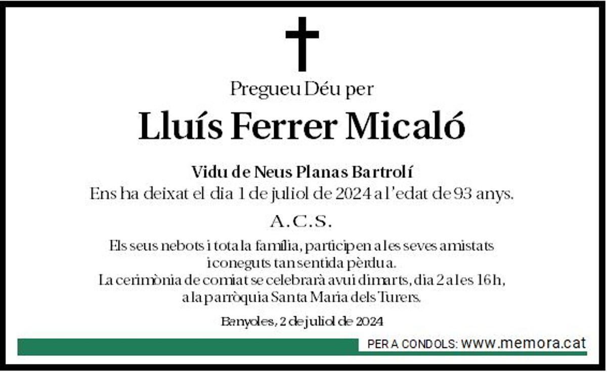 Lluís Ferre Micaló.