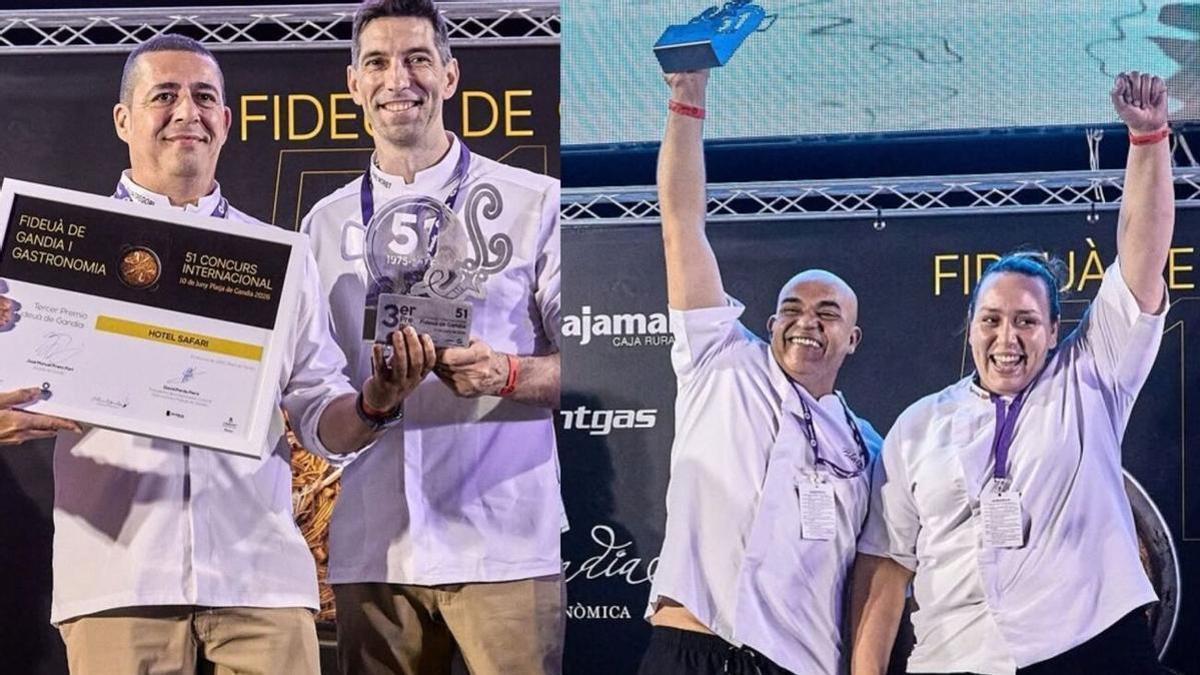 Los equipos de Salva gregori y Vicent Blasco, premiados en el Concurs Internacional de Fideuà de Gandia