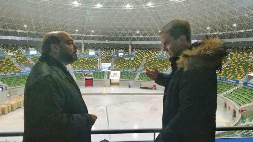 Caunedo y Lacalle, esta semana, en el Coliseum Burgos.