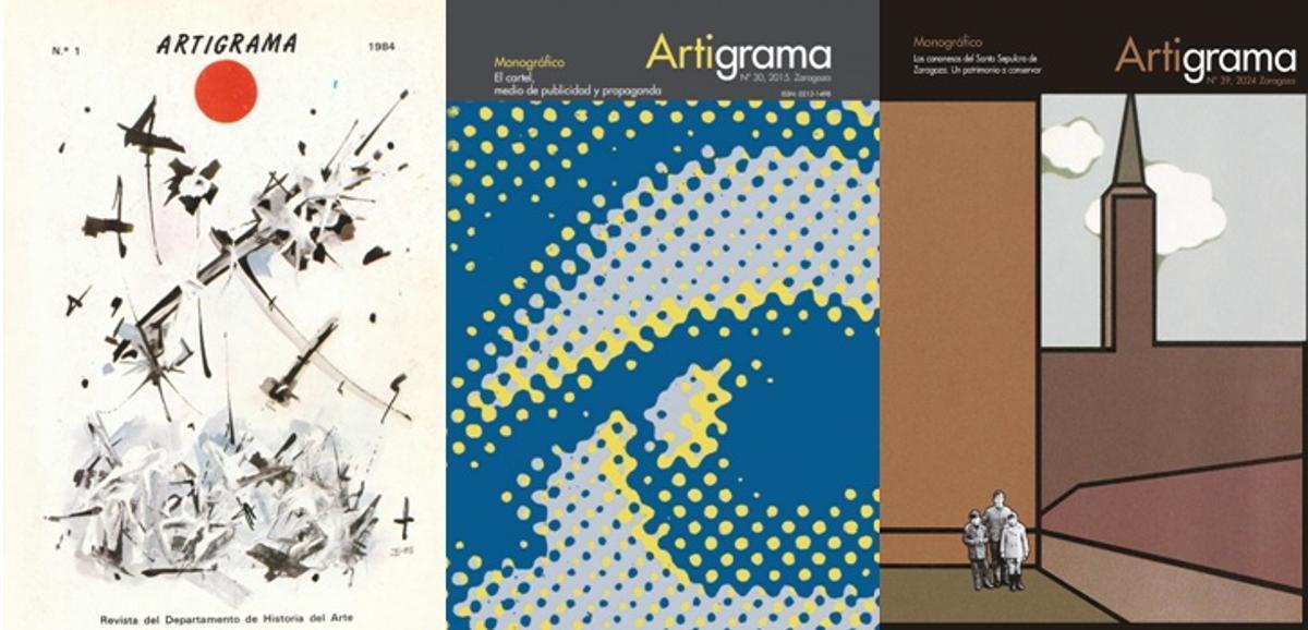 Tres de las portadas históricas de 'Artigrama'.
