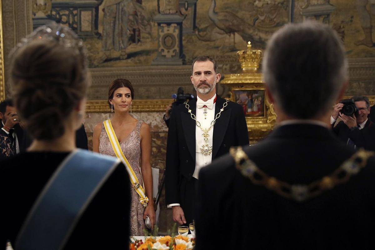 Felipe VI y Juliana Awada, en la cena de gala