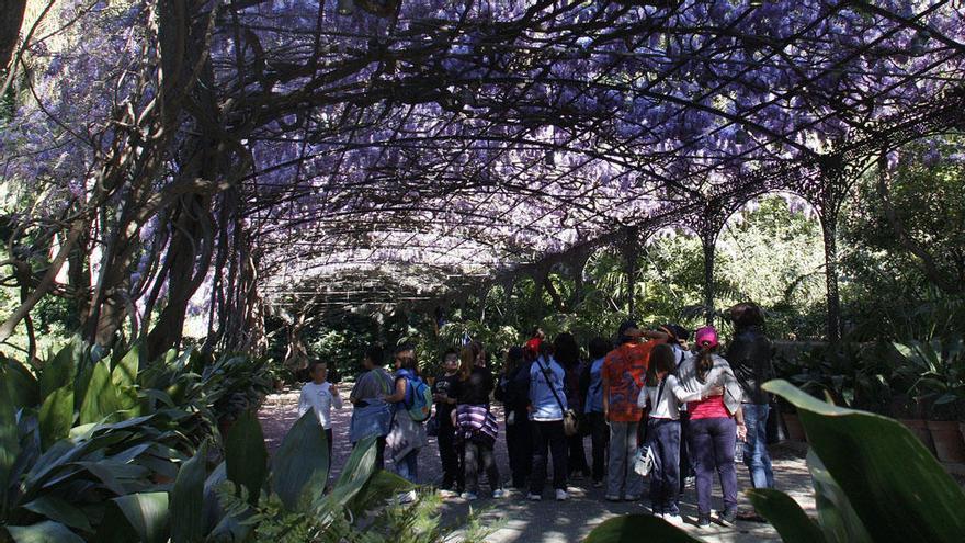 Unos escolares visitan el Botánico, en una imagen de archivo.