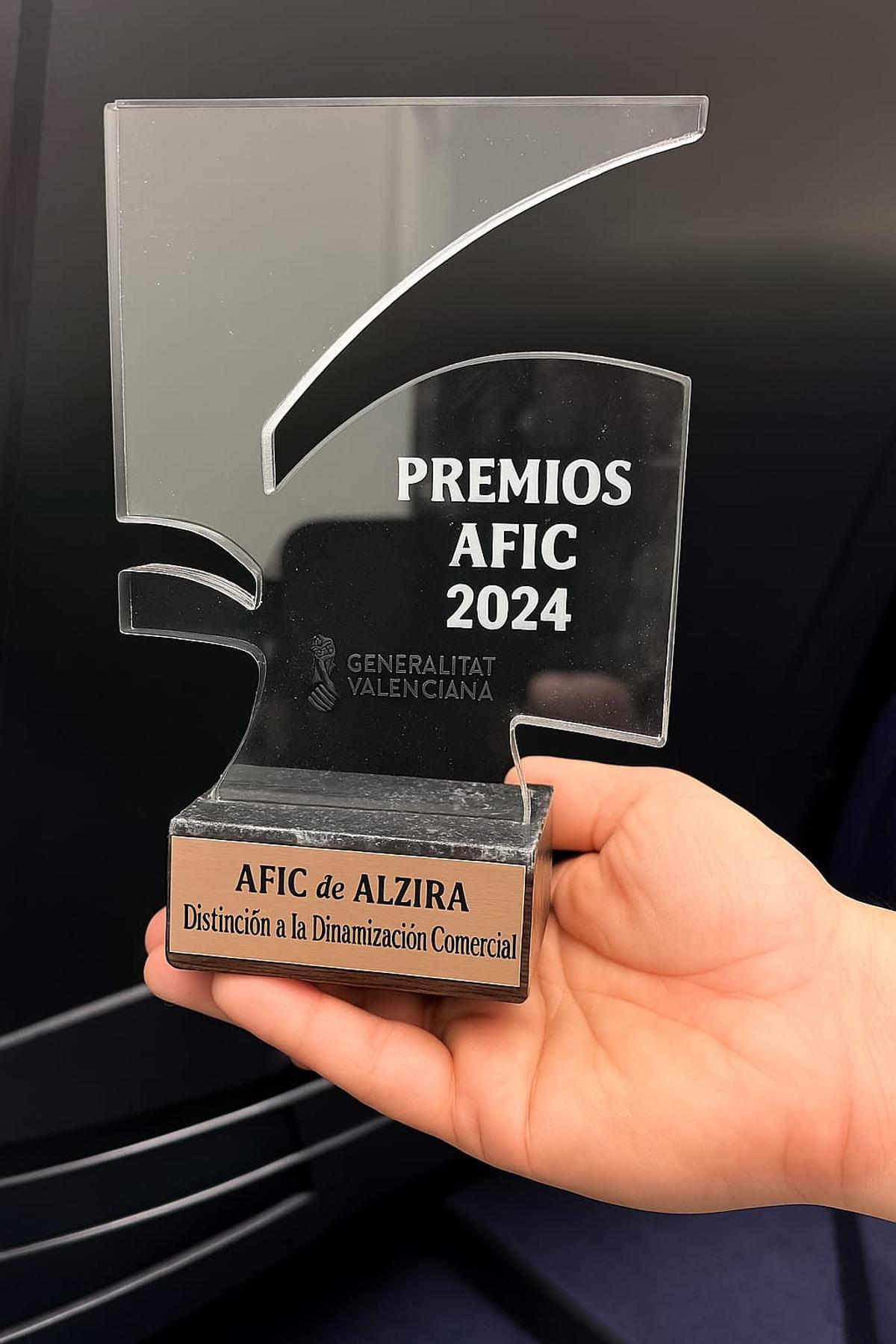 Trofeu rebut amb la distinció.