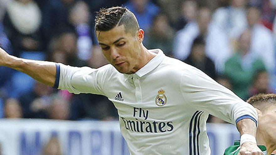 Cristiano Ronaldo, durante el Madrid-Leganés de este domingo.