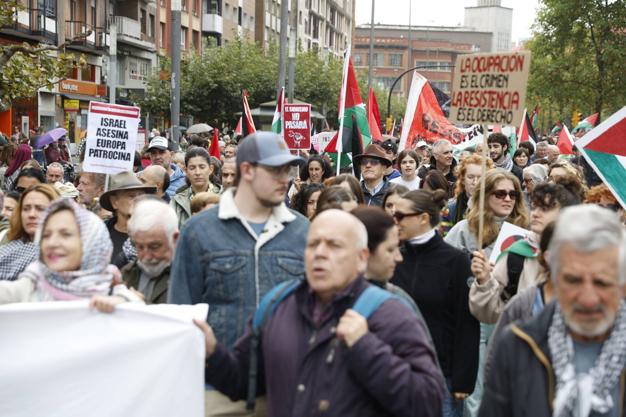 Manifestación a favor de Palestina.