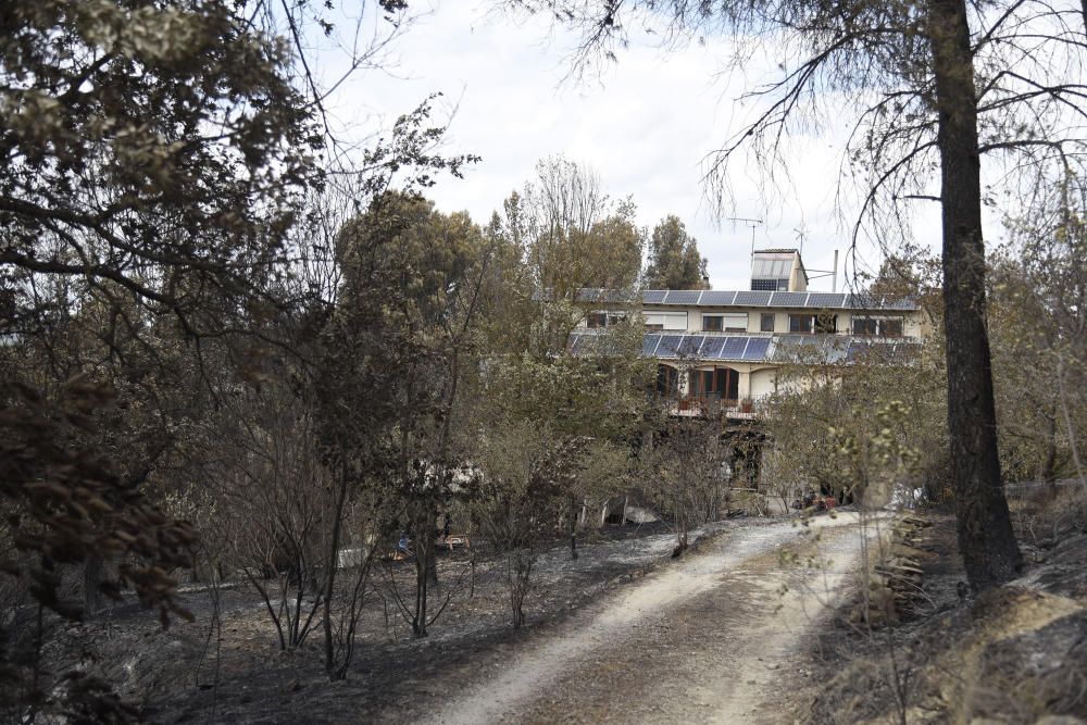 Els habitatges destruïts per les flames