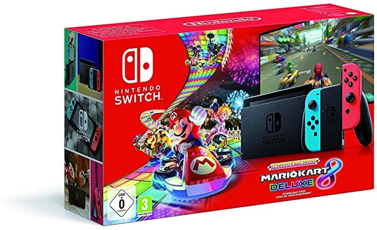 Nintendo Switch + Mario Kart 8 (descargable), con un 21% de descuento