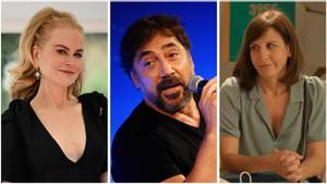 Combo entre Nicole Kidman en La pareja perfecta, Javier Bardem en Monstruso: La historia de Lyle y Eric Menédez, y Malena Alterio en En fin