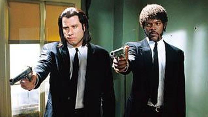 Travolta y Samuel L. Jackson en &#039;Pulp Fiction&#039;.