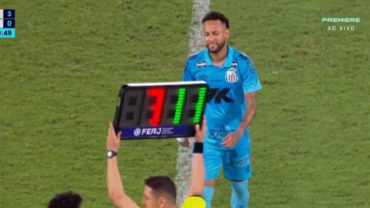 Neymar, sustituido ante Flamengo y con el Santos en descenso