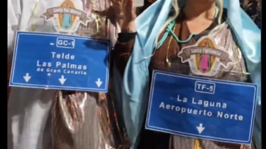 &#039;Santa Paz mental&#039; y &#039;Santa Paciencia&#039;: así son los disfraces de la GC-1 y TF-5 que dan malos recuerdos a los tinerfeños