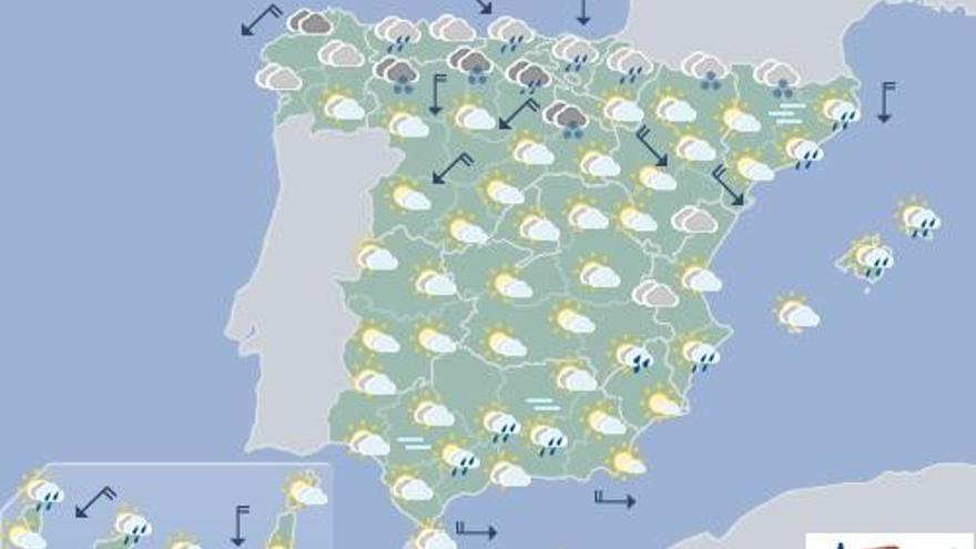 Cielos nubosos y probabilidad de lluvias débiles en el norte de Canarias