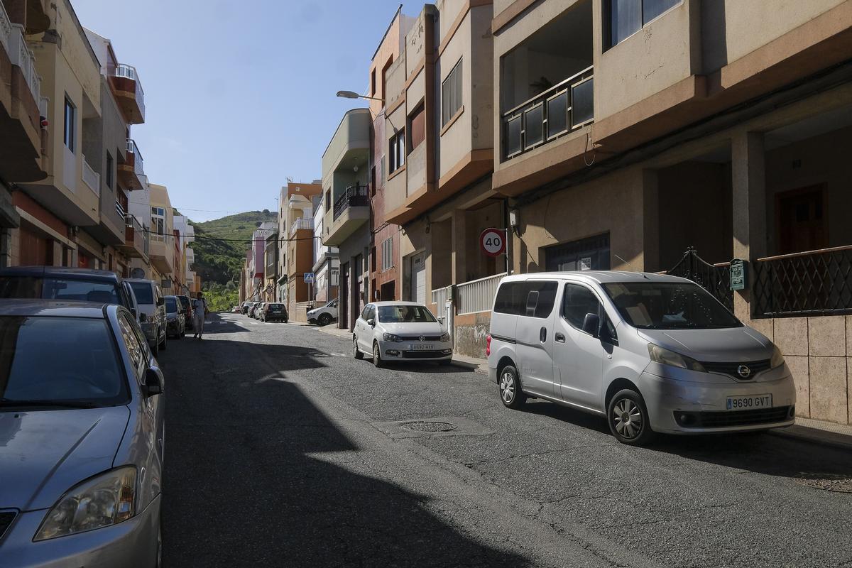 Calle en Piletas, en el barrio de Tamaraceite (Las Palmas de Gran Canaria).