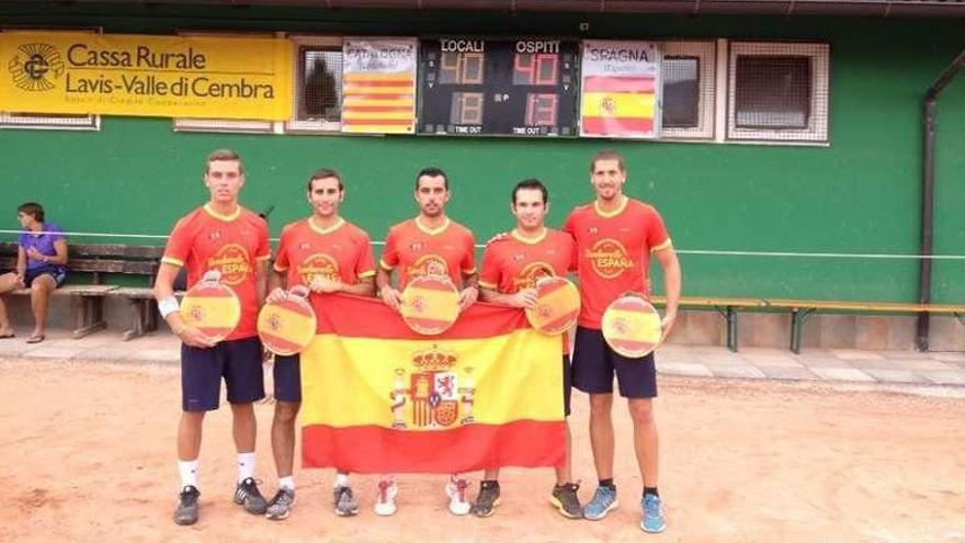 Formación de España tras el partido por el tercer y cuarto puesto.