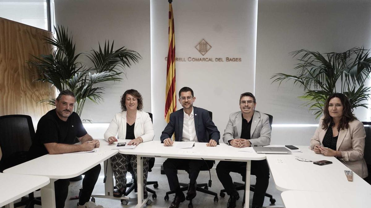 Roda de premsa d'aquest matí al Consell Comarcal del Bages